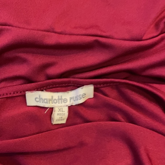 Cranberry ruched minidress - Picture 7 of 8